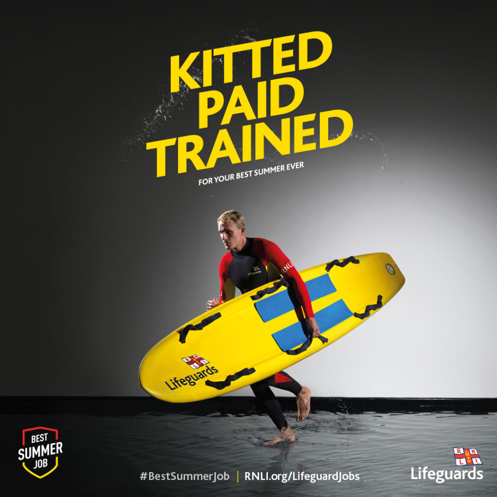 RNLI's "Best Summer Job" recruitment poster