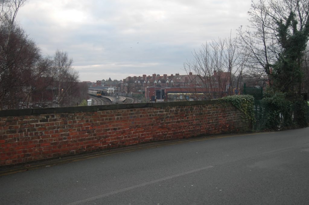 West Kirby station from the bridge in which experts have discovered structural weaknesses