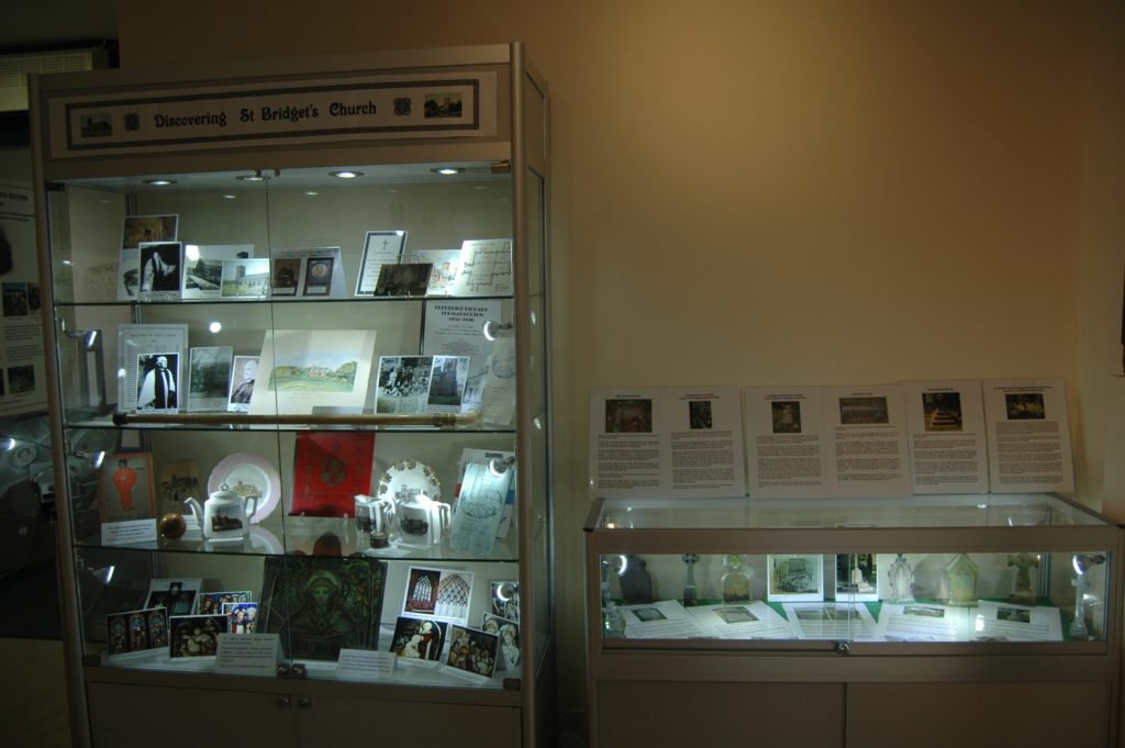 The new cases housing the latest exhibition