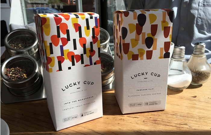 Two of the varieties of Lucky Cup Tea available at Hardy's Kitchen