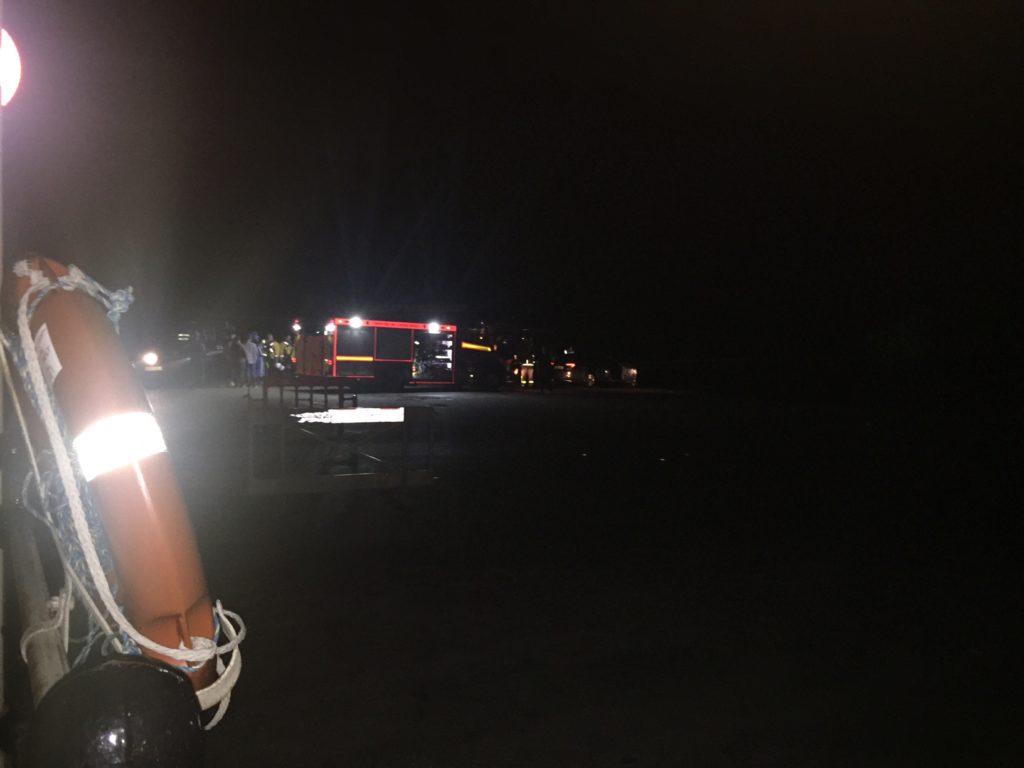 Tonight's rescue scene at West Kirby Marine Lake