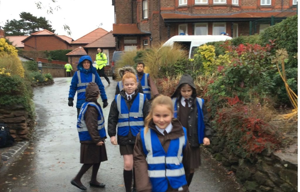 Pupils from Avalon School go on patrol to stop speeding drivers