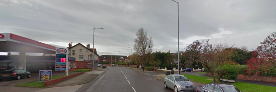 Junction of Birkenhead Road and Deneshey Road in Hoylake