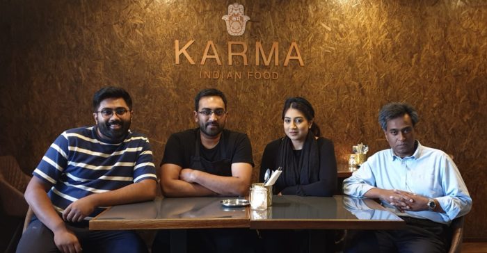 Brothers Babul and Hussain with sister Sadia & father, Makon at the new look Karma