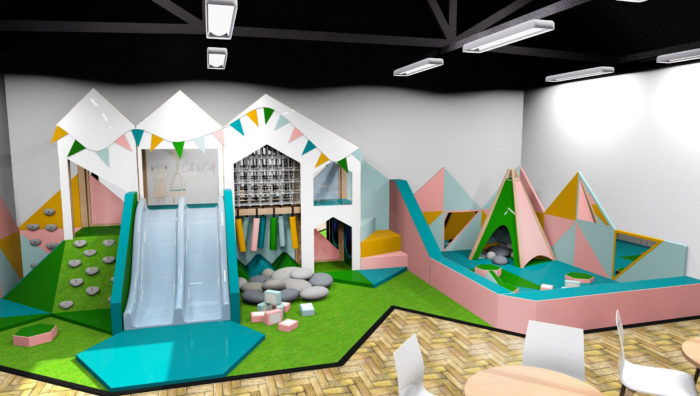 The indoor play area