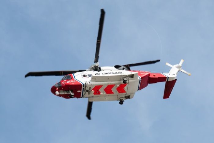 Coastguard rescue helicopter