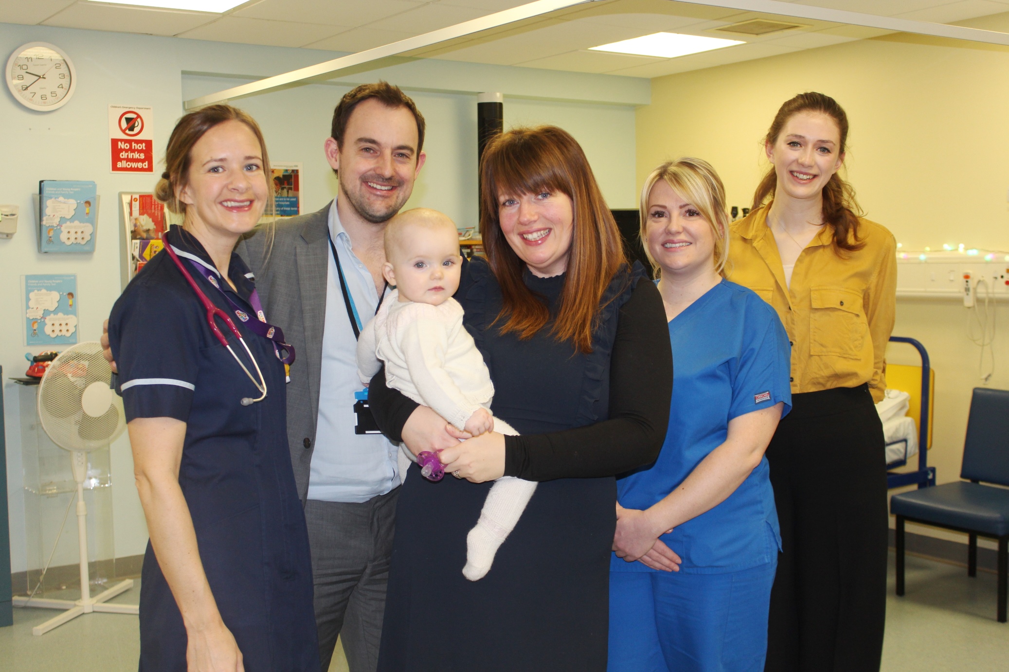 David, Louise and baby Clara Wood are reunited with nurses Carly Hughes and Amy Swift, and Dr. Lucy Archer
