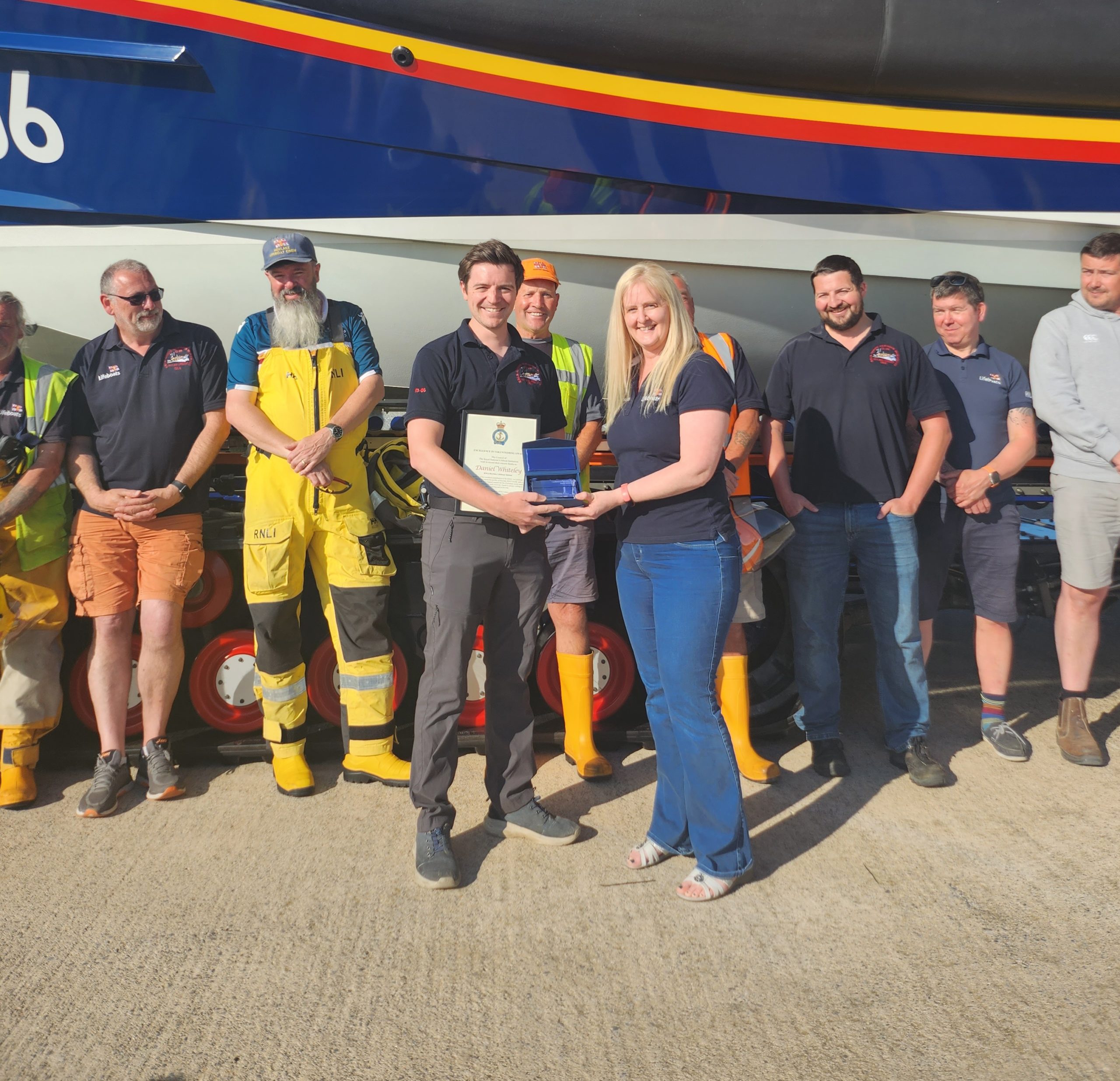Lifeboat Dan receives award for work promoting Hoylake RNLI