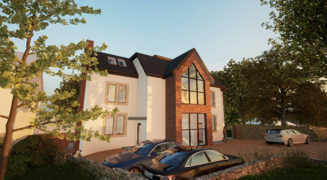Apartments plan for detached house opposite Caldy Hill