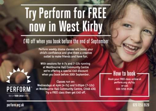 New drama school for children in West Kirby