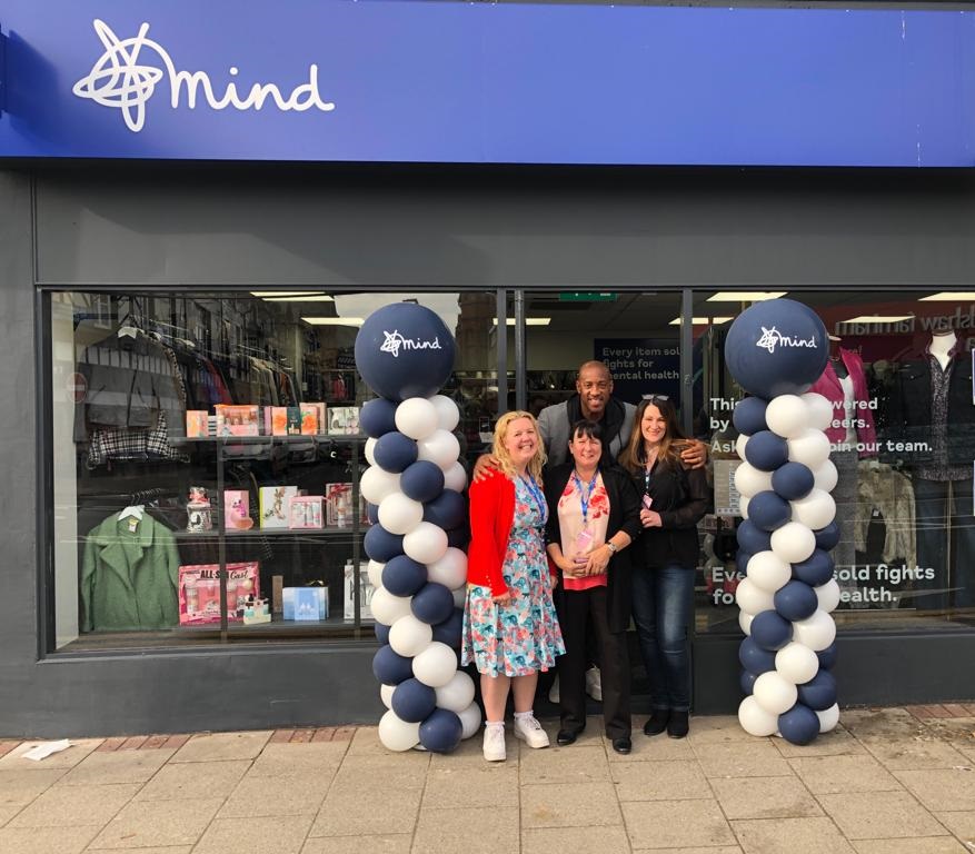 Dion Dublin welcomes locals to Mind’s newest charity shop
