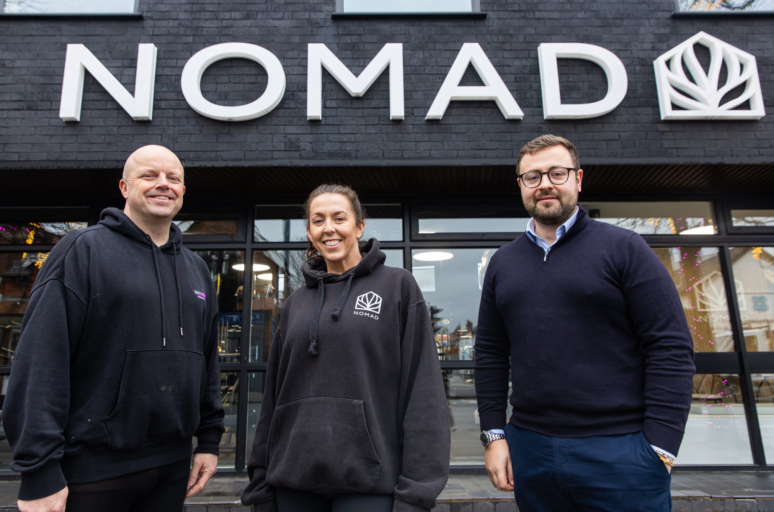 L-R Paul Tickett (Bathgate) Jennifer Hackett (Nomad) and Adam Brighouse (DSG) CREDIT Andrew AB Photography